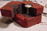 Finished 3 part Silicone RTV mold for casting pewter Imperial officer disks